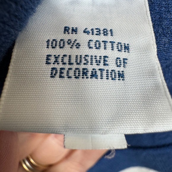 Polo Ralph Lauren Blue 1/4 Zip p 100% Cotton Sweater - Size: Large - Picture 5 of 6